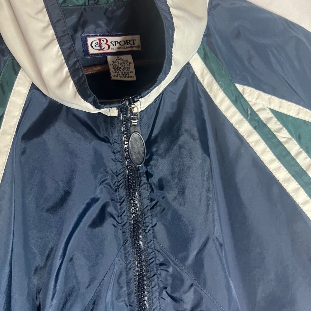 C & B Sport by Croft & Barrow Vintage Windbreaker Mens XL - Picture 5 of 10